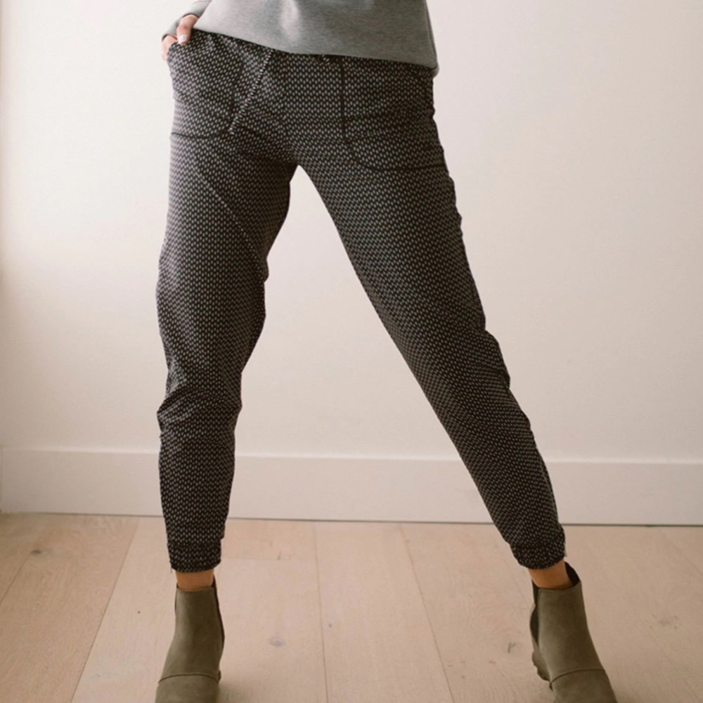 Albion Black and White Patterned Pants
